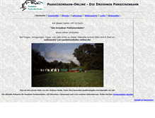 Tablet Screenshot of parkeisenbahn-online.de